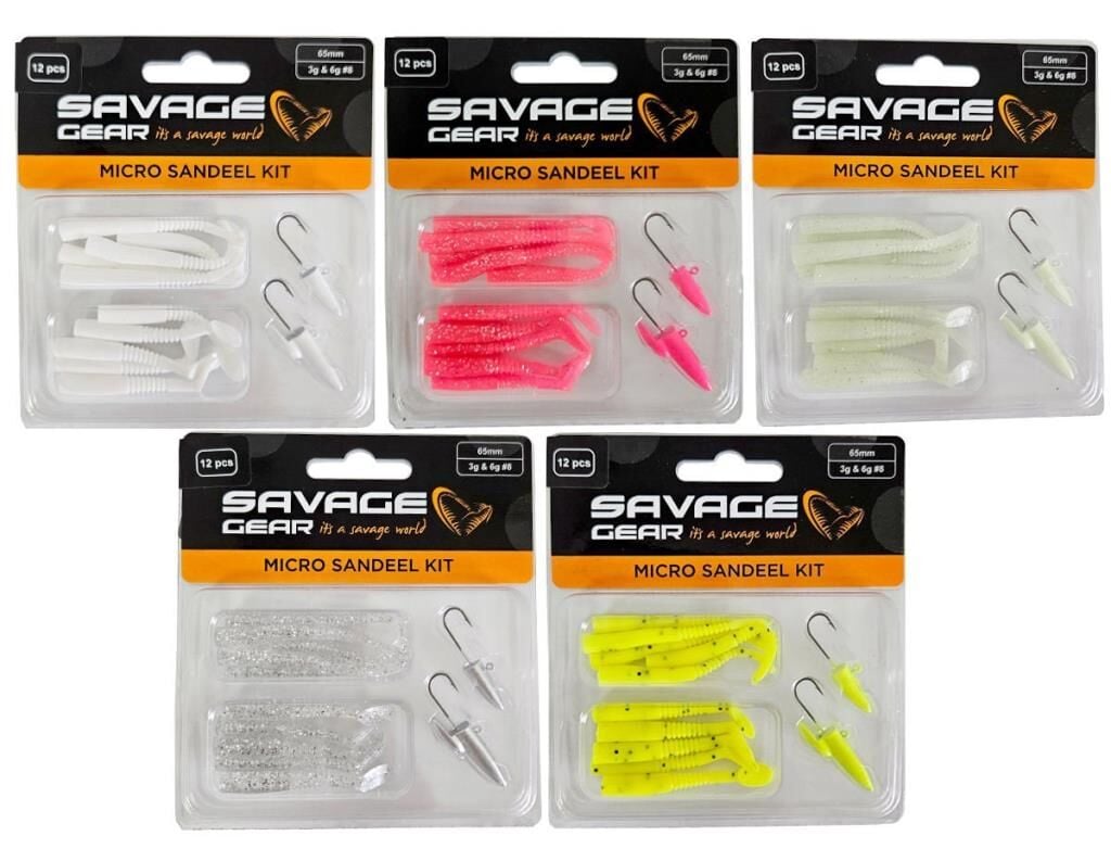 Savage Gear LRF Micro Sandeel Kit (2 Jighead+10 Silikon) Yem Seti Pink