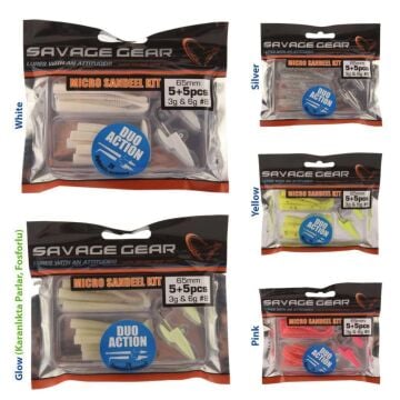 Savage Gear LRF Micro Sandeel Kit (2 Jighead+10 Silikon) Yem Seti