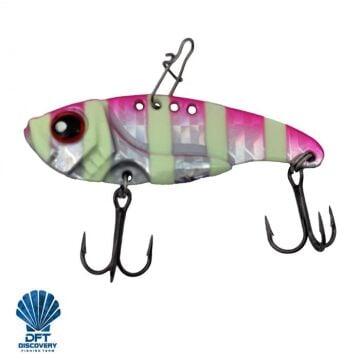 DFT Metal Vibrasyon Suni Yem 14g 5cm Pink Glow Zebra 7732