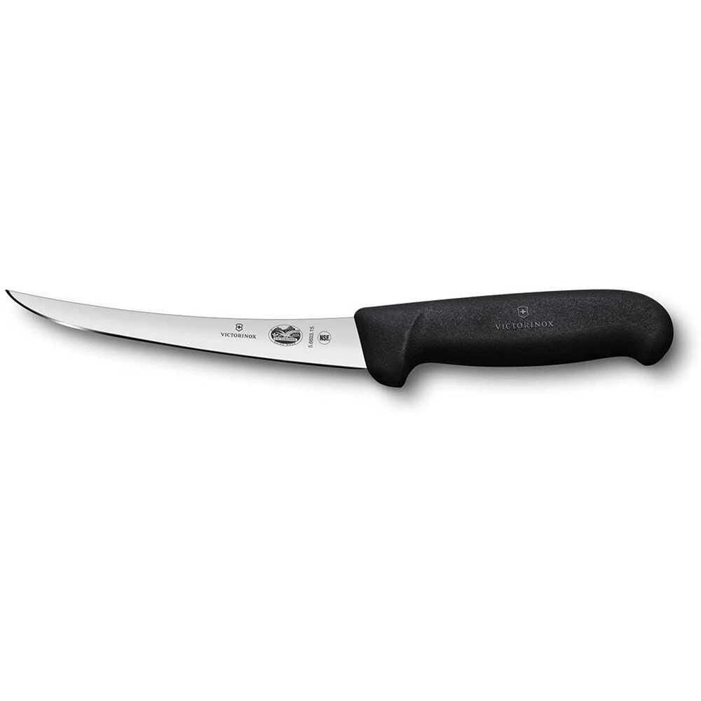 Victorinox Fibrox 12cm Kavisli Dar Ağız Sıyırma Bıçağı 5.660 Siyah