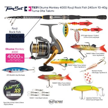 TAMSET Monkey 4000 Rockfish 240cm 10-40g Turna Olta Seti TS32