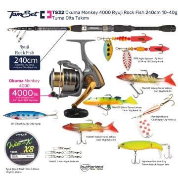 TAMSET Monkey 4000 Rockfish 240cm 10-40g Turna Olta Seti TS32