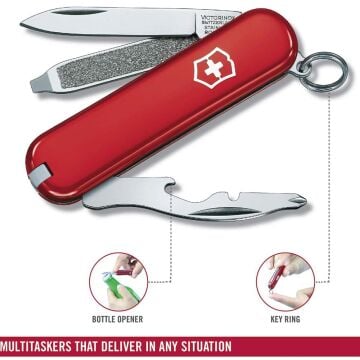 Victorinox Rally 0.6163 Kırmızı İsviçre Çakısı 58mm 9F