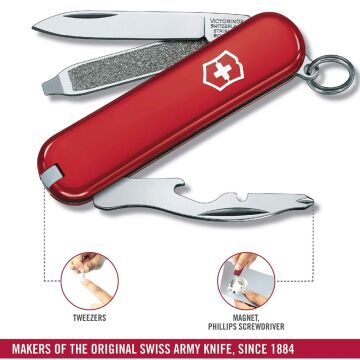 Victorinox Rally 0.6163 Kırmızı İsviçre Çakısı 58mm 9F