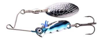 SPRO Larva Spinner Bait 4cm 7g Kaşık Üçlü İğne Chrome Blue