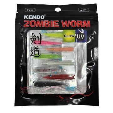 Kendo Zombie Worm LRF Silikonu 4cm 8ad Mix Color