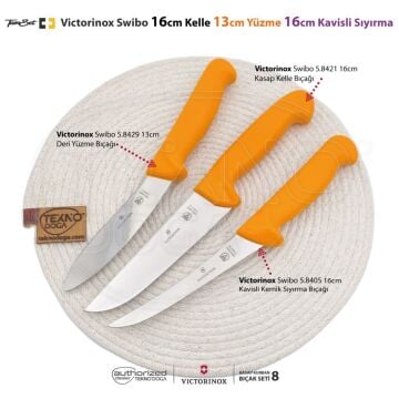 Victorinox Swibo 16cm Kelle Bıçaklı Kurban Seti 8