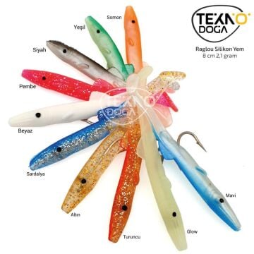 EFFE Raglu 8cm 2.1g LRF Silikon Suni Yem Beyaz 20'li