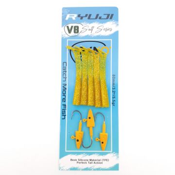 Ryuji V8 8cm 5.5g LRF Silikon Yem Chartreuse Glow