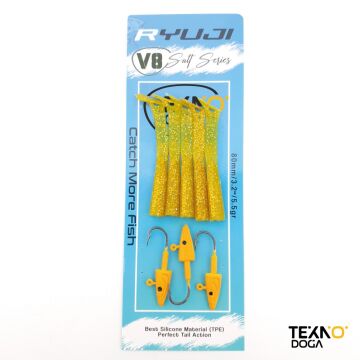 Ryuji V8 8cm 5.5g LRF Silikon Yem Chartreuse Glow