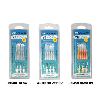 Ryuji V8 10cm 10g LRF Silikon Yem Red Head White Silver