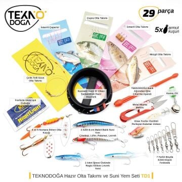 TAMSET Hazır Olta Çapari ve Suni Yem Seti TD1 29 Parça