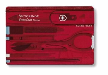 Victorinox SwissCard Classic Ruby 0.7100.TB1 Şeffaf Kırmızı 10F