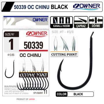 Owner 50339 Cut Chinu Olta İğnesi Black Chrome