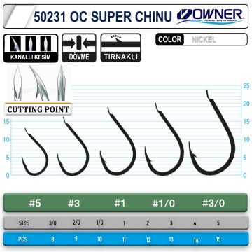 Owner 50231 Cut Super Chinu White Olta İğnesi