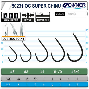 Owner 50231 Cut Super Chinu White Olta İğnesi