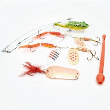 TAMSET Turna Balığı Spin Avı Suni Yem Seti, Kaşık Popper