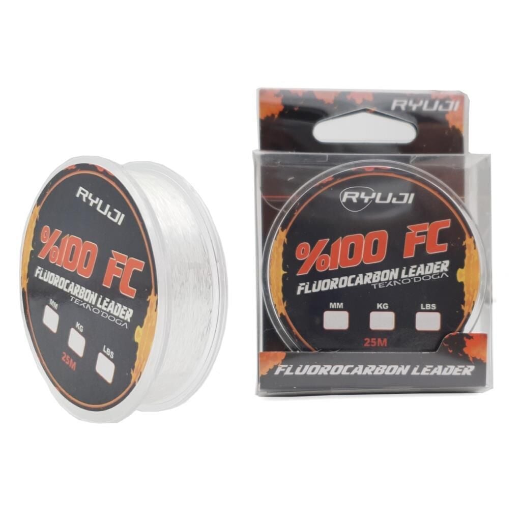 Ryuji FC %100 Fluorocarbon 25m Leader Olta Misinası
