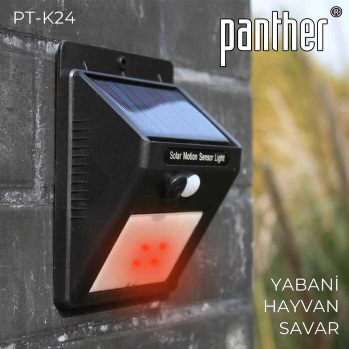 Panther Sensörlü Vahşi Hayvan Kovucu Solar Sokak Lambası PT-K24