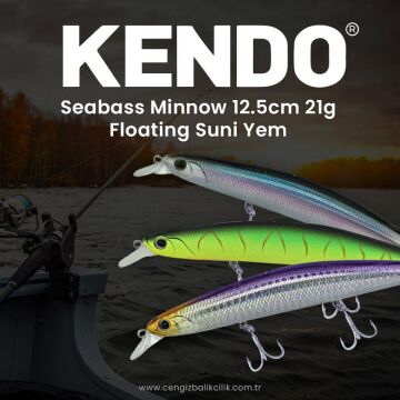 Kendo Seabass Minnow 12,5cm 19g Floating Levrek Lüfer Suni Yem