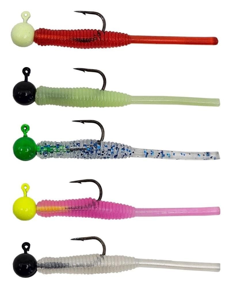 Kendo Hook Worm Jighead+LRF Silikonu 1gr+4.5cm 5 Adet