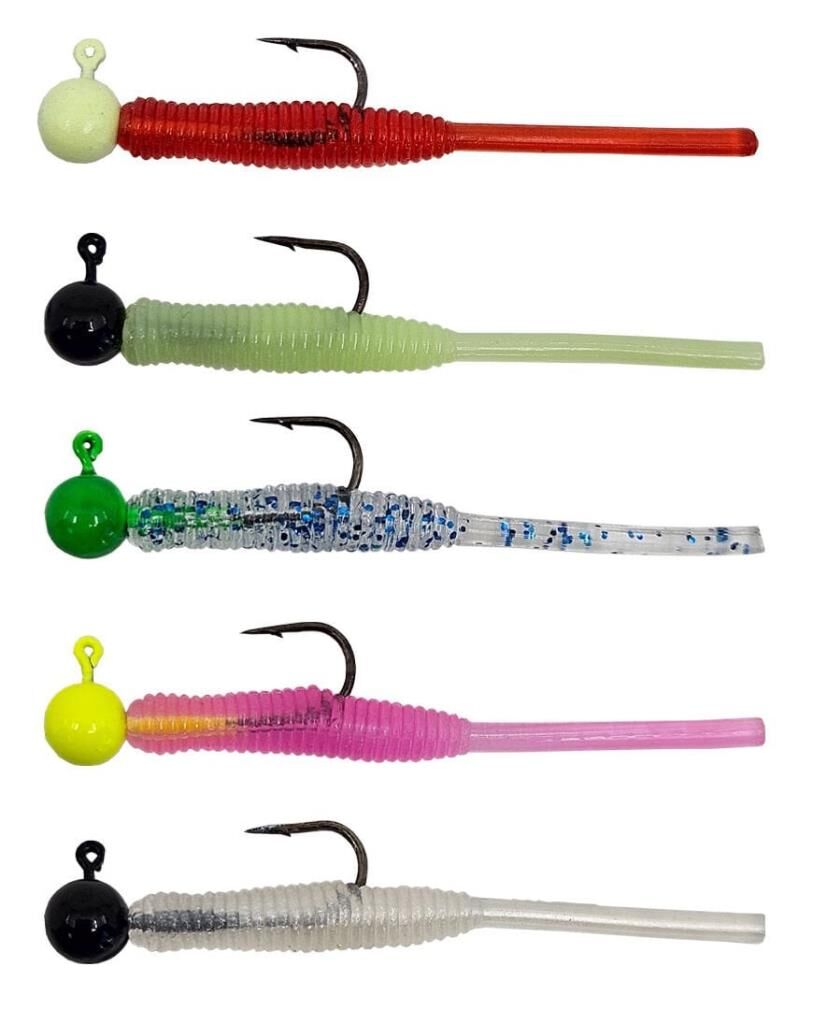 Kendo Hook Worm Jighead+LRF Silikonu 1gr+4.5cm 5 Adet