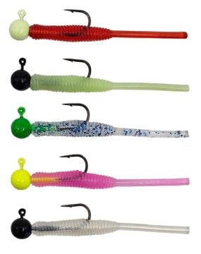 Kendo Hook Worm Jighead+LRF Silikonu 1gr+4.5cm 5 Adet
