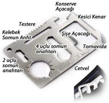 TAMSET 7 Parça SOS Hayatta Kalma Acil Durum Kiti
