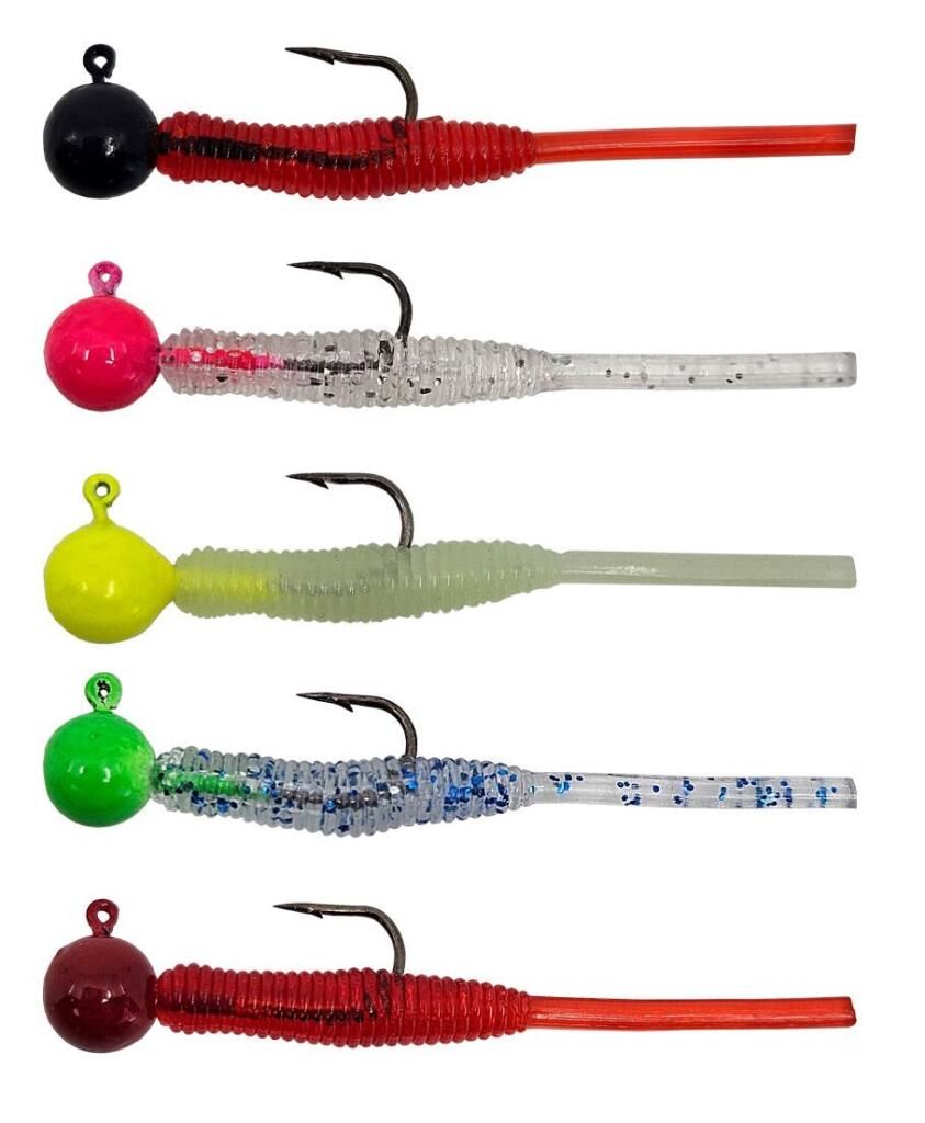 Kendo Hook Worm Jighead+LRF Silikonu 2gr+4.5cm 5 Adet