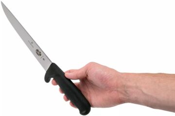 Victorinox Fibrox 18cm Sıyırma Bıçağı Parmak Korumalı 5.5503.18L Siyah
