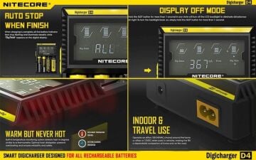 Nitecore D4 Digicharger Li-ion IMR LiFePO4 Pil Dolum Cihazı