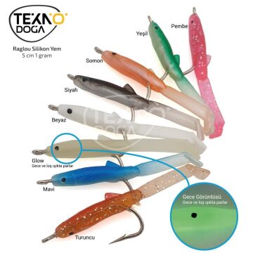 EFFE Raglu 5cm 1g LRF Silikon Suni Yem Beyaz 10'lu