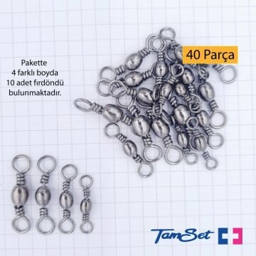 TAMSET 40 Parça Büyük Fırdöndü Seti