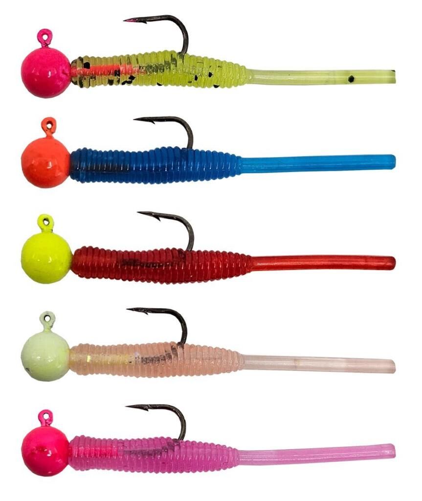 Kendo Hook Worm Jighead+LRF Silikonu 1.5gr+4.5cm 5 Adet