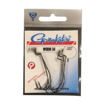 Gamakatsu Worm 34 Siyah Olta İğnesi