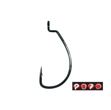 Gamakatsu Worm Ewg Sl Offset Olta İğnesi No:2/0 Siyah 5ad