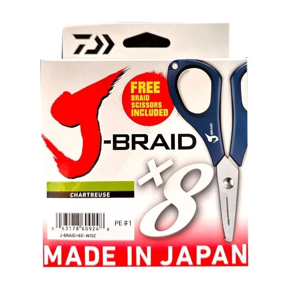 Daiwa J-Braid 150m 8x Açık Yeşil Örgü İp Misina (Makas Hediyeli)