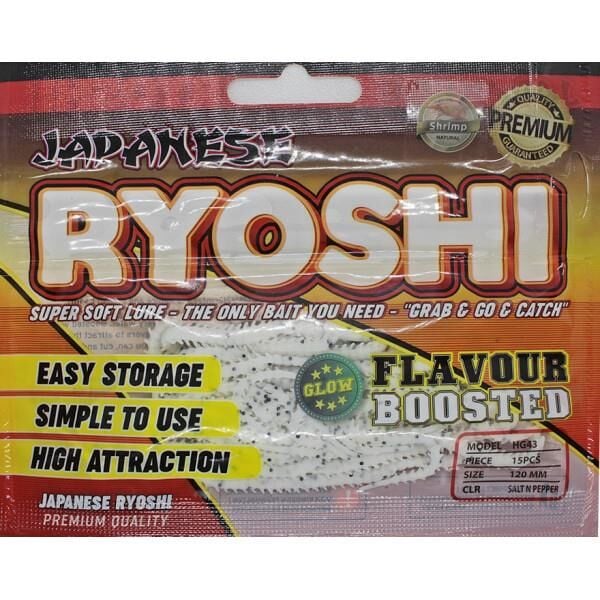 Japanese Ryoshi 12cm Karides Aromalı LRF Silikon Yem Salt