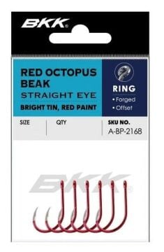 BKK Red Octopus Beak Straight Eye Olta İğnesi