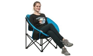 KingCamp Moon Kamp Sandalyesi Siyah Mavi