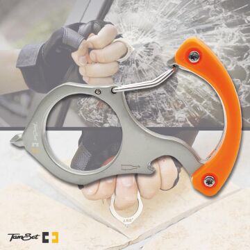 TAMSET E5 Karabina Acil Durum Anahtarlığı Cam Kırıcı