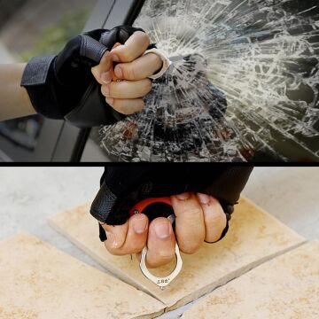 TAMSET E5 Karabina Acil Durum Anahtarlığı Cam Kırıcı