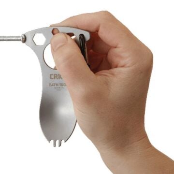 TAMSET Çok Amaçlı Taktik Metal Çatal Kaşık 10cm Siyah