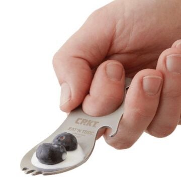TAMSET Çok Amaçlı Taktik Metal Çatal Kaşık 10cm Siyah