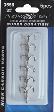 EFFE Japanese Treble 3'lü Çarpma Olta İğnesi 6ad