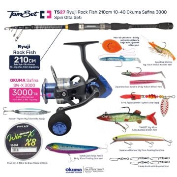 TAMSET Safina 3000 Rock Fish 210cm 10-40g Spin Olta Seti TS27