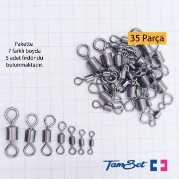 TAMSET 7 Farklı Numara 35 Parça Fırdöndü Seti