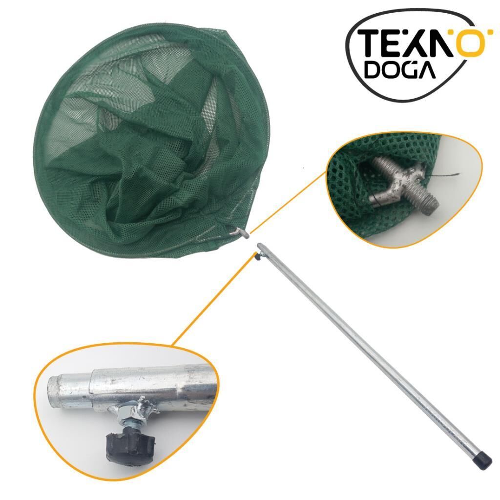 TAMSET 40x60 Teleskobik Balık Kepçesi Metal Vidalı Sap Yeşil