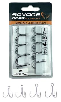 Savage Gear SGY 2X Trebles 3'lü Çarpma Olta İğnesi 8ad.