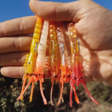 EFFE Caridina Karides 8cm 7g TPE Shrimp Silikon Suni Yem Renk:09